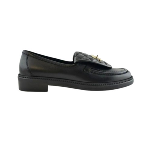 (HappyShoese공장) C. 턴락 퀄팅 로퍼 블랙