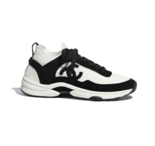 (HappyShoese공장) C. 니트 스니커즈 검흰