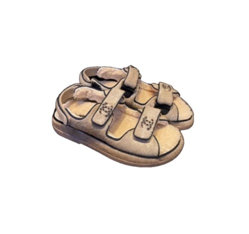 (HappyShoese공장) C. 송치 밸크로 샌들 브라운