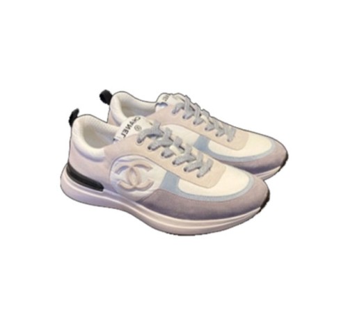 (HappyShoese공장) C. 스니커즈 매쉬 스웨이드 카프스킨 퍼플