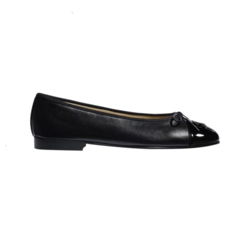 (HappyShoese공장) C. 발레리나 플렛 슈즈 블랙 램스킨