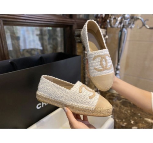 (HappyShoese공장) C.CC로고 트위드 편직 플랫 에스파드리유 2컬러