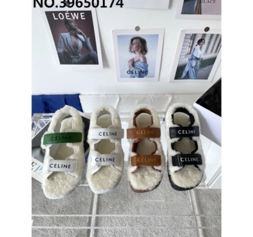 (327공장) CE. 털 찍찍이 샌들 4컬러 (여성용)