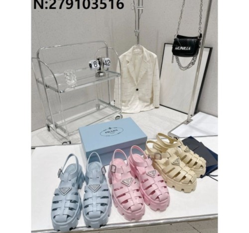 (AN3공장) 프라다 품 러버 청키 샌들 3컬러 5.5cm  (여성용)