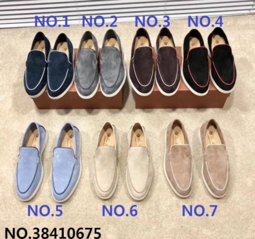 (YY공장) 로로피아나 썸머 워크 배색 선 심플 로퍼 7컬러