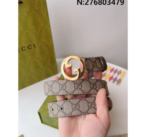 구찌 23SS GG 인터로팅 레더 벨트 734771 3.0cm 2컬러