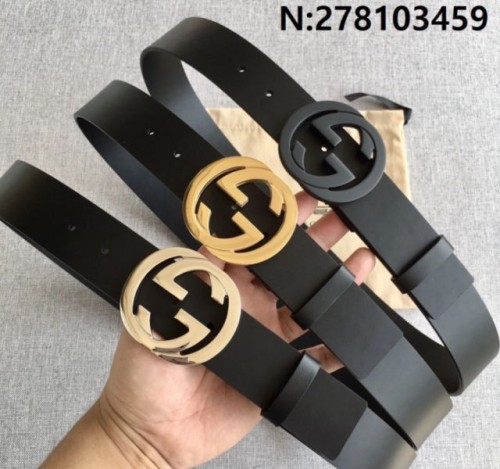 구찌 GG 인터로킹 베이직 벨트 3.8cm 3컬러