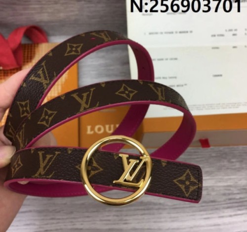 루이비통 LV 이니셜 동그라미 버클 리버시블 벨트 2cm