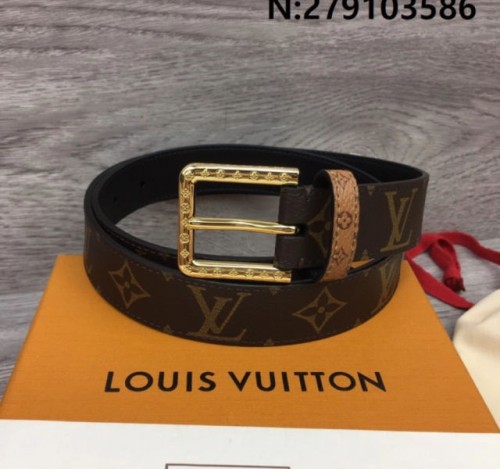 루이비통 각인 프라워 버클 LV 벨트 3cm
