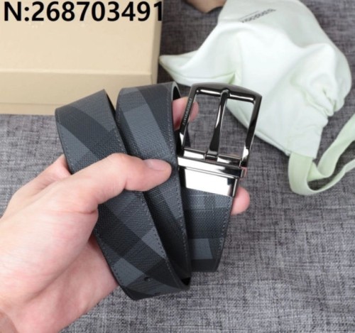 버*리 캐쥬얼 레더 벨트 3.5cm