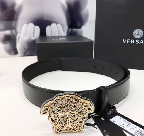 베르사체 Medusa 금장 벨트 4.0cm