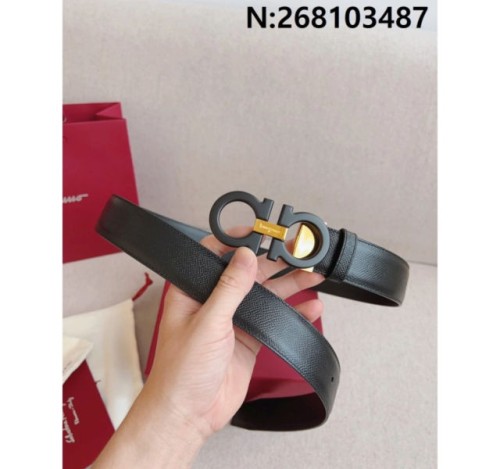 살바토레페라가모 모노그램 레더 벨트 2컬러 3.5cm