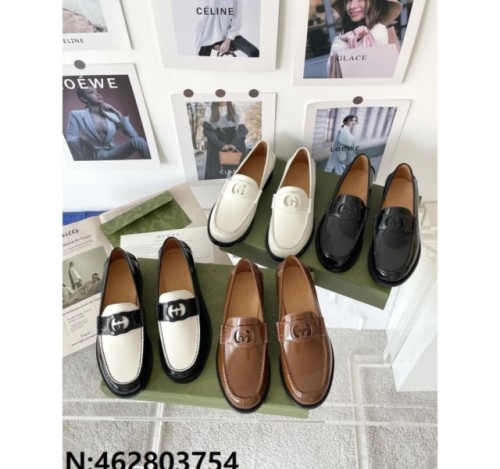 [152 공장] GU. 23SS 레더 GG 인터로킹 로퍼 4컬러 3cm (여성용)