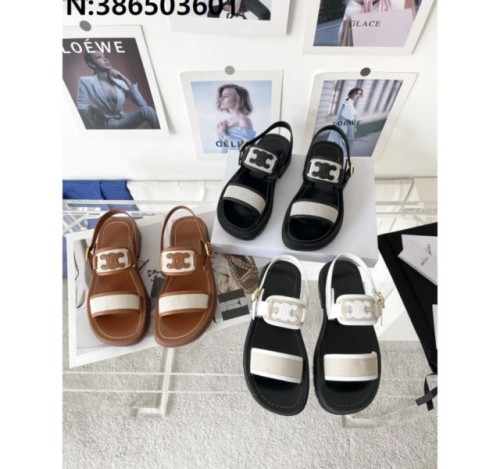 [327 공장] CE. 트리오페 로고 통굽 샌들 3컬러 4cm (여성용)