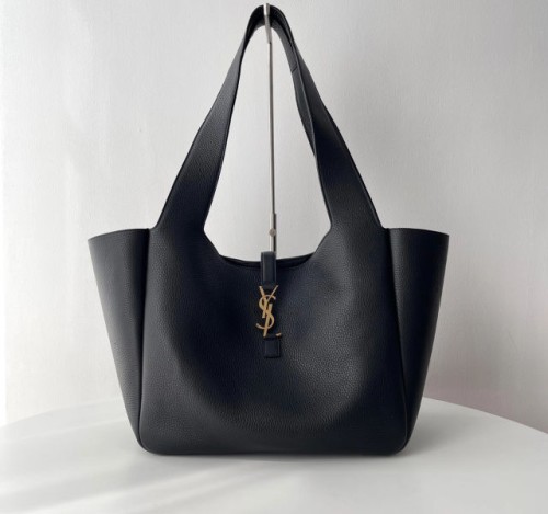 (블랙 프레임 공장) YSL. 베아 토트 인 그레인 레더