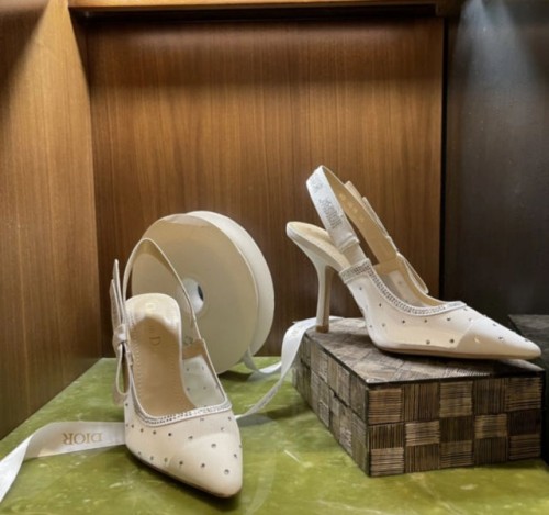 [QR 5009] D. Christian J'ADIOR 큐빅장식 슬링백 9.5cm