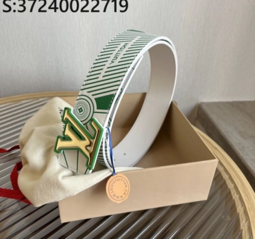 L. 가죽 LV 4cm 엠보 양면 벨트 2컬러