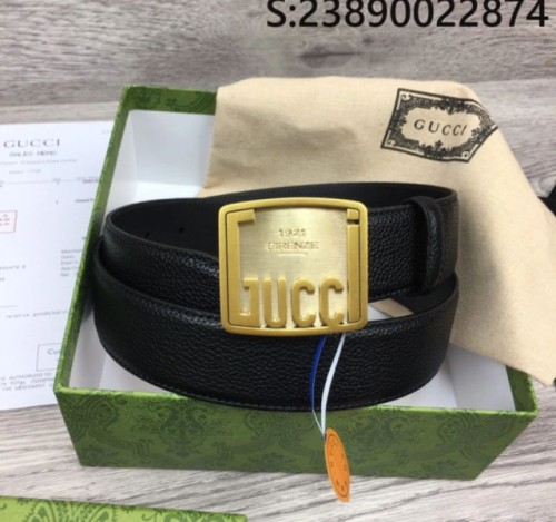 GU. 모노그램 1921 스퀘어 버클 블랙 벨트 3컬러 3.5cm