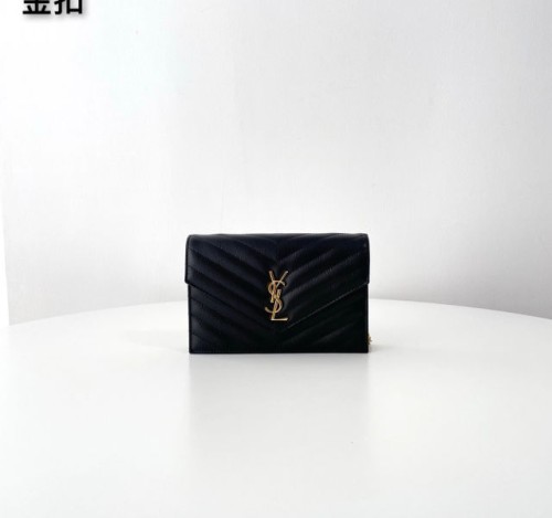 (블랙 프레임 공장) YSL. 마틀라세 엔벨로프 체인 미니 크로스백