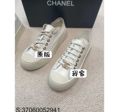 [511] ㅅ*넬 CC로고 에나멜 스니커즈 화이트 3.5cm