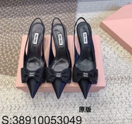 [DEGD] 미우미우 나비 매듭 펌프스 힐 블랙 5.5cm