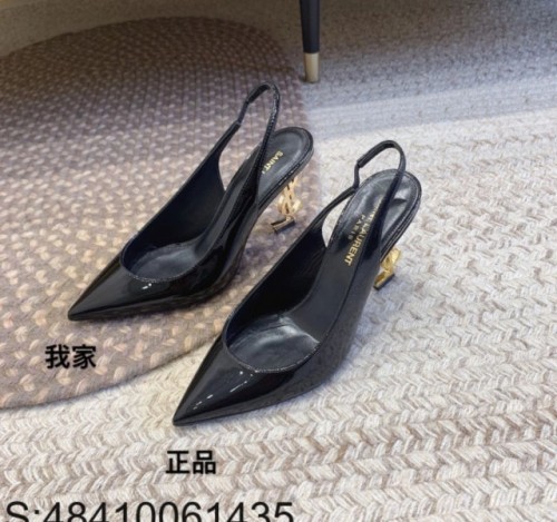 [AII] YSL. 모노그램 힐 펌프스 힐 블랙 8.5cm