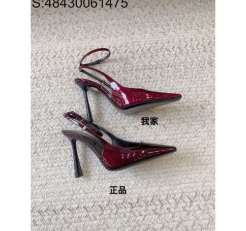 [AII] YSL. 스퀘어 펌프스 힐 와인 11cm