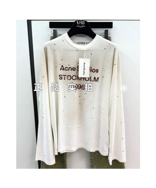 (AR 공장) ACNE. 리미티드 에디션 다이아몬드 긴팔 티셔츠